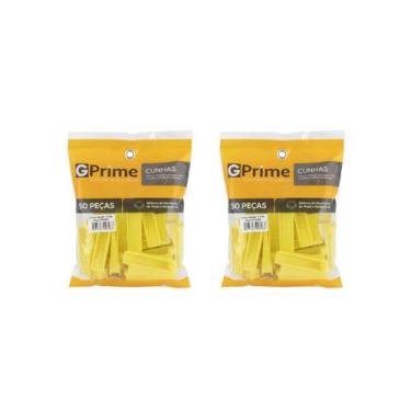 Imagem de Kit 2 Pct Cunha Para Nivelar Piso Reutilizavel C/ 50 Unid GPrime