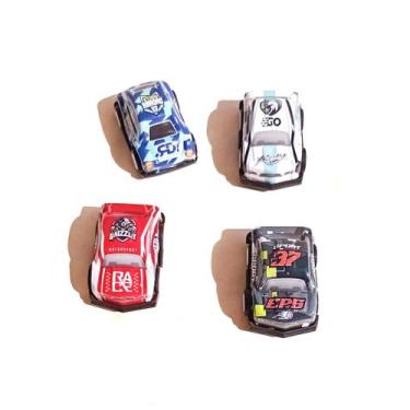 Imagem de Kit 4 mini Carrinhos com Fricção de metal velozes radical braskit