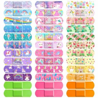Imagem de Curativos infantis com estampas de desenho animado Sublaga 300 peças à