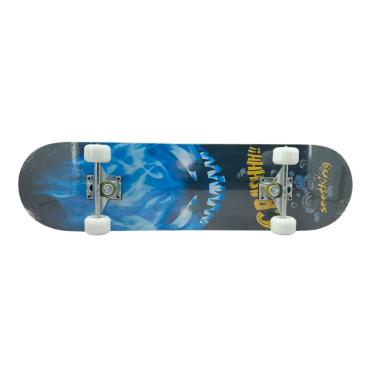 Imagem de Skate Cores Crashhh para Iniciantes Rodas Macias 53mm Amarelo Go Roller 21CM ABEC-7