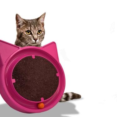 Imagem de Arranhador de Gatos Furacão Pet Super Cat Relax Pop Rosa Bolinha Interativa Antistress 44.05cm X 41cm 0.5kg 01 Unidade