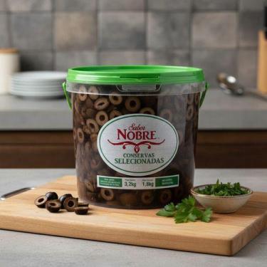 Imagem de Azeitona Preta Fatiada Sabor Nobre Balde 2kg