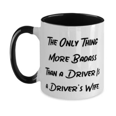 Imagem de Caneca The Only Thing More Badass Than a Driver Is a Driver's Wife Two Tone 325 ml, Presentes Únicos, Copo para Esposa