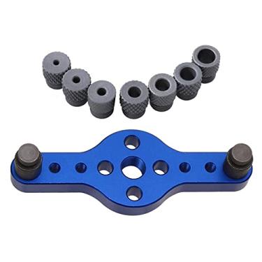 Imagem de Kit de gabarito de cavilha autocentrante vertical Furação de madeira com buchas de broca de mm Perfurador de vertical de madeira com buchas, azul