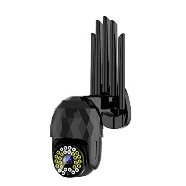 Imagem de Câmera WiFi 1080P, Câmera de segurança externa interna, Câmera PTZ IP Dome para casa com 28 LEDs Visão noturna em cores Áudio bidirecional detecção de movimento IP66 à prova de intempéries (B)