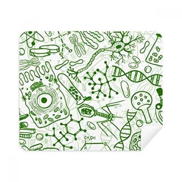 Imagem de Pano de limpeza biológico com estrutura de células de microscópio verde, 2 peças, tecido de camurça