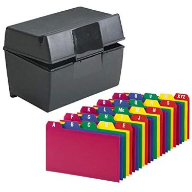 Imagem de Manaloom Index Card Holder, Index Cards Storage Box Holds Up To 300 4x6” Cards, With Poly Card Guides A-Z, 4x6 Inch - Value Pack