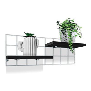 Imagem de Prateleira De Parede Brilon MDP Porta Vaso De Flor 30cm X 15cm Branca