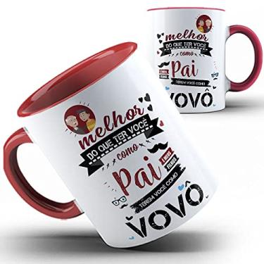 Imagem de Caneca vermelha Melhor Pai Vovô