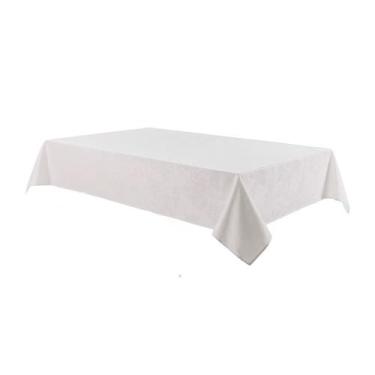 Imagem de Toalha De Mesa Lotus Branco 12 Lugares Sempre Limpa 160X320cm Karsten