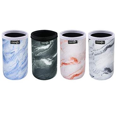 Imagem de Isoladores de lata finos CM de neoprene macio para bebidas e latas de cerveja, Marble Patterns, 16 OZ