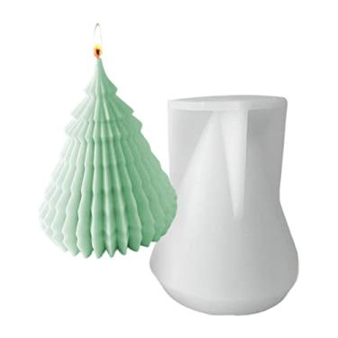 Imagem de vela árvore Natal 3D, moldes vela silicone para fabricação velas, resistente a altas e baixas temperaturas, molpara fazer velas árvore Natal silicone faça você mesmo para cera e sabonetes