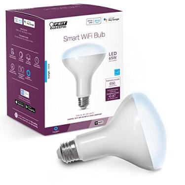 Imagem de Feit Electric Lâmpada Smart BR30 WiFi, luz do dia 5000K, Wi-Fi de 2,4 GHz, sem necessidade de hub, funciona com Alexa e Google Home Assistant, controle de aplicativo, regulável, equivalente a 65 W, lâmpada inteligente de holofote, BR30/950CA/AG