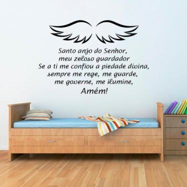 Imagem de Adesivo De Parede Religioso Oração Santo Anjo Infantil - Kanto Store