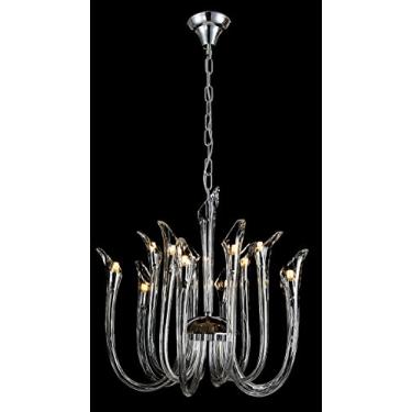 Imagem de Lustre Metal Cr Vidro 12xg9 65x65cm New Line, 40w 110v