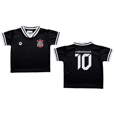 Imagem de Camiseta Infantil Corinthians Preta Oficial - Torcida Baby