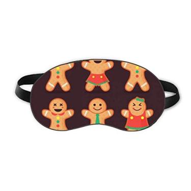 Imagem de Biscoito de gengibre masculino, Natal, sono, protetor de olhos, capa macia para sombra noturna