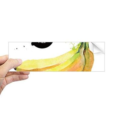 Imagem de DIYthinker Adesivo retangular para janela de notebook com estampa de banana, aquarela, frutas saborosas, saudável