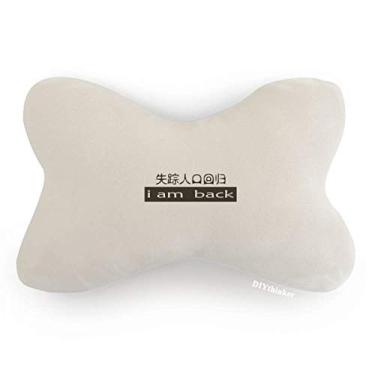 Imagem de DIYthinker Almofada de apoio de cabeça para decoração de pescoço com estampa de palavras chinesas I Desappeared Now I Am Back