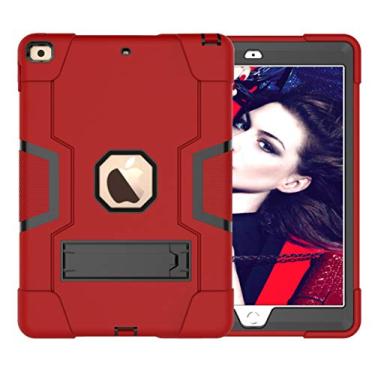 Imagem de QYiD Capa para Galaxy Tab S6 Lite de 10,4 polegadas 2020, híbrida, resistente, à prova de choque, com suporte integrado para Samsung Galaxy Tab S6 Lite 10,4 polegadas 2020 SM-P610 SM-P615, Rojo+Preto