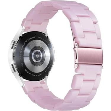 Imagem de MaKTech 20mm Faixa de Resina Leve com Fecho de aço para Samsung Galaxy Watch 7 FE 6 5 4,40/42/43/44/45/46/47mm,Huawei GT 4/3-41/42mm (Cor de Rosa)