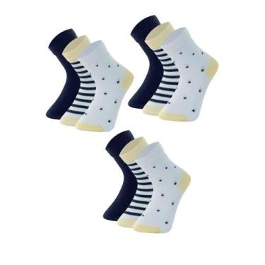 Imagem de Kit Com 9 Pares Meias Mash Kids Cano Médio Infantil Algodão Cotton, Am