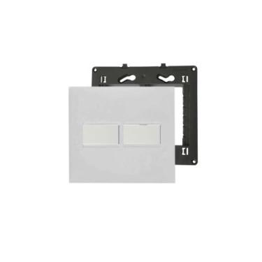 Imagem de Conjunto 4x4+Suporte+ 2 Interruptor Simples Borne Pial Plus+ - Legrand