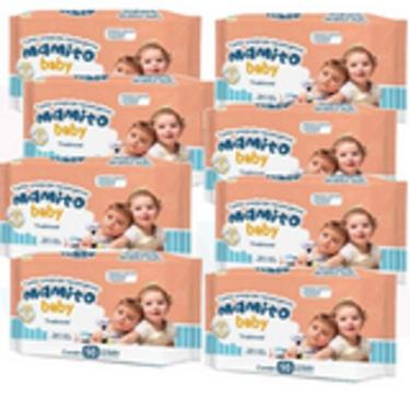 Imagem de Toalhas Umedecidas Mamito Baby Kit C/08 Pacotes C/50 Folhas