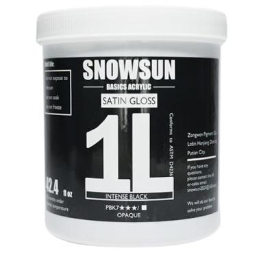 Imagem de SNOWSUN Tinta acrílica - tubos pretos (2000 ml/2,426.7 g), pigmentos ricos, tintas acrílicas para artistas profissionais - Materiais de arte para tela, madeira, rocha, argila, tecido, cerâmica,
