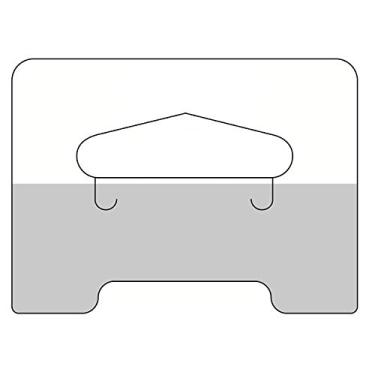 Imagem de 480 etiquetas transparentes autoadesivas resistentes com abas para pendurar 540 ml Limit Retail Hangers for Shop - Acessórios ideais para quadro de pegboard e slatwall para exibição de varejo