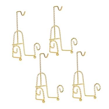 Imagem de Ｂｅｓｇａ Suporte para exibição de xícaras e pires de chá, elegante suporte para xícaras de chá, organizador de mesa para canecas de café para armário de bar, Crimpagem de Ouro