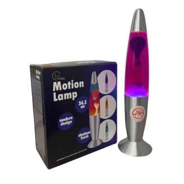 Imagem de Luminaria Lava Lamp Abajur De Mesa Decorativa Bicolor 220V 34cm (Rosa e Azul)