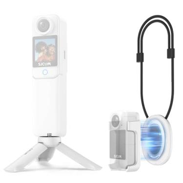 Imagem de SJCAM Acessórios C300, suportes magnéticos e triangulares para fotos em pé, branco