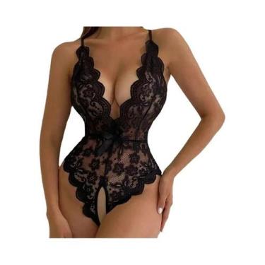 Imagem de Conjunto De Sutiã Sem Fundo Em Renda Vermelha Para Mulheres, Lingerie 