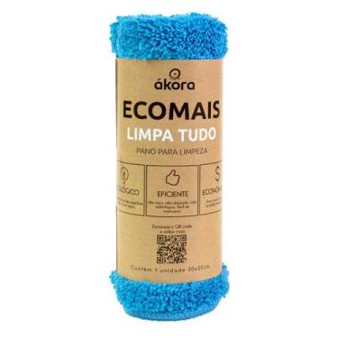 Imagem de Pano Ecomais limpa tudo Azul Claro Ákora