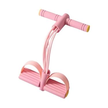 Imagem de Lljsszr Faixa Elástica de Resistência para Pedais, Corda de Puxar, Faixa de Exercício para Costas, Pernas E Ombros, Tubo Rosa Six