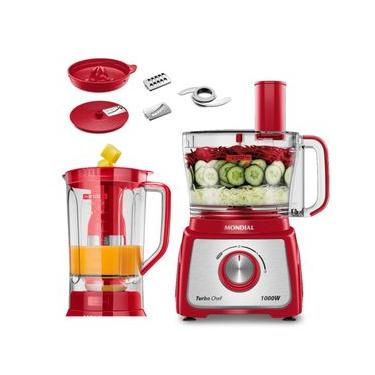 Imagem de Multiprocessador Turbo Chef 7 em 1 Mondial Vermelho 1000W MPN-01-RE