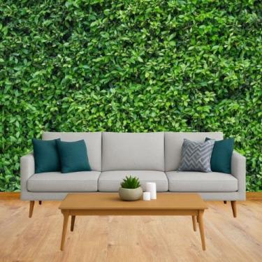 Imagem de Papel de Parede Adesivo Autocolante Decorativo Folhas Verdes 5 METROS 