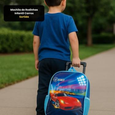 Imagem de Mochila de Rodinhas Infantil Carros - Sortida - FIRST