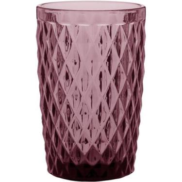Imagem de Copo Home&Co 12x8x8cm Vidro Rosa 370ml 6pçs para Bar Festa e Mesa Post