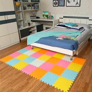 Imagem de Kit Colorido 8 Placas Tapete Tatame EVA 50x50x1cm 10mm