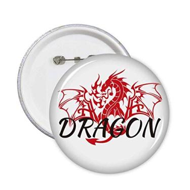 Imagem de Emblema Dragon Animal Mito Asas Leste Oeste Broche Emblema Acessório Decoração 5 peças