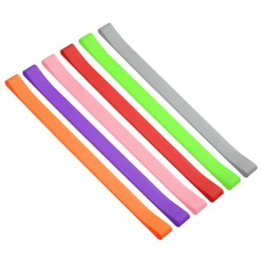 Imagem de PATIKIL Faixas de toalha, pacote com 6 clipes de toalha elásticos Cruise Essentials tiras de toalha de praia de silicone à prova de vento para cadeiras de praia e piscina, verde fluorescente, cinza,