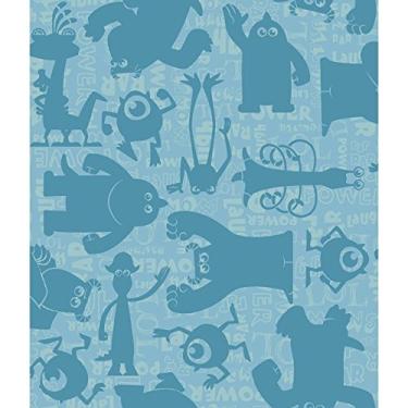 Imagem de York Wallcoverings Papel de parede Walt Disney Kids II Graphic Monsters Amostra de memorandos, 20 x 25 cm, verde-azulado