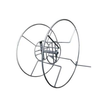 Imagem de Enrolador de Mangueira para Jardim em Aço 1/2 e 3/4 - METALFER, BRANCO