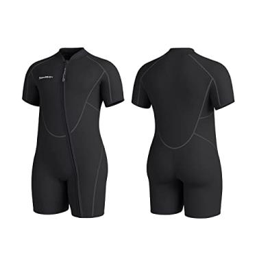 Imagem de Seaskin Roupa de mergulho masculina plus size curta (2GG, masculina plus size)