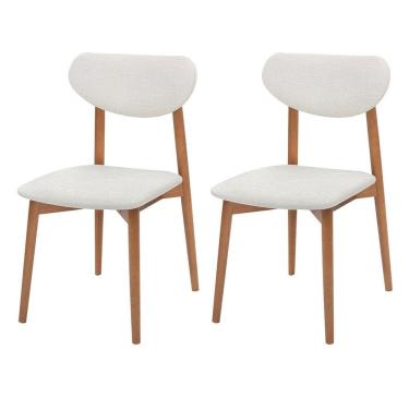 Imagem de Kit 2 Cadeiras Gala Madeira Maçica- Alt 86 x L 44 cm x P 46 cm Off White