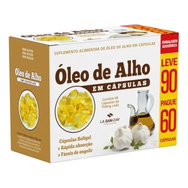 Imagem de Óleo de Alho (Leve 90 Pague 60 Cápsulas) - Auxilia no trato urinário, no tratamento de micoses e doenças respiratórias (asma e bronquite)