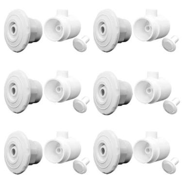 Imagem de Kit Piscina 6 Dispositivos Hidromassagem 1 1/2" Fibra - Brustec