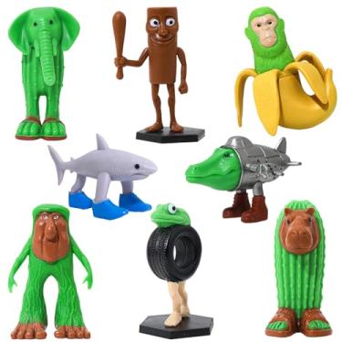 Imagem de 8PCS Italian Brainrot Action Figure,Tralalero Tralala Figures Toys with Tralalero Tralala, Tung Tung Tung Sahur, Brr Brr Patapim,Brainrot Meme Shark Collectible Animals Figurine Doll Gifts for Fans